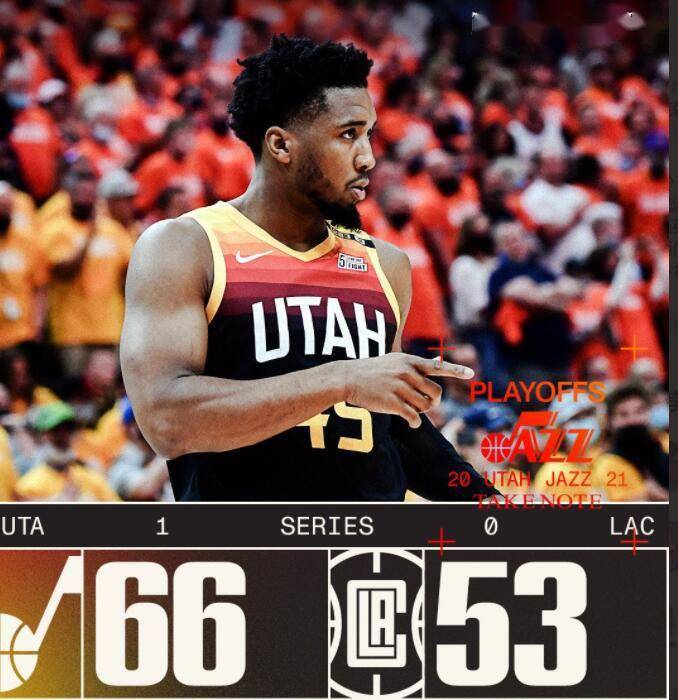 快船遭爵士完胜,米切尔独砍40分夺胜 快船遭爵士完胜,米切尔独砍40分夺胜